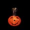 36" Pre-Lit Black Cat In Pumpkin Halloween Outdoor Decoration